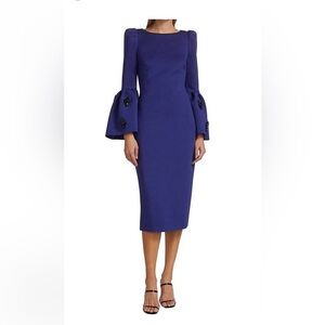 Badgley Mischka Cobalt Long Sleeve Dress